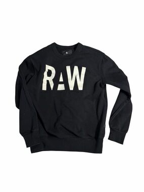 G-Star Raw Logo Black Crewneck Sweatshirt